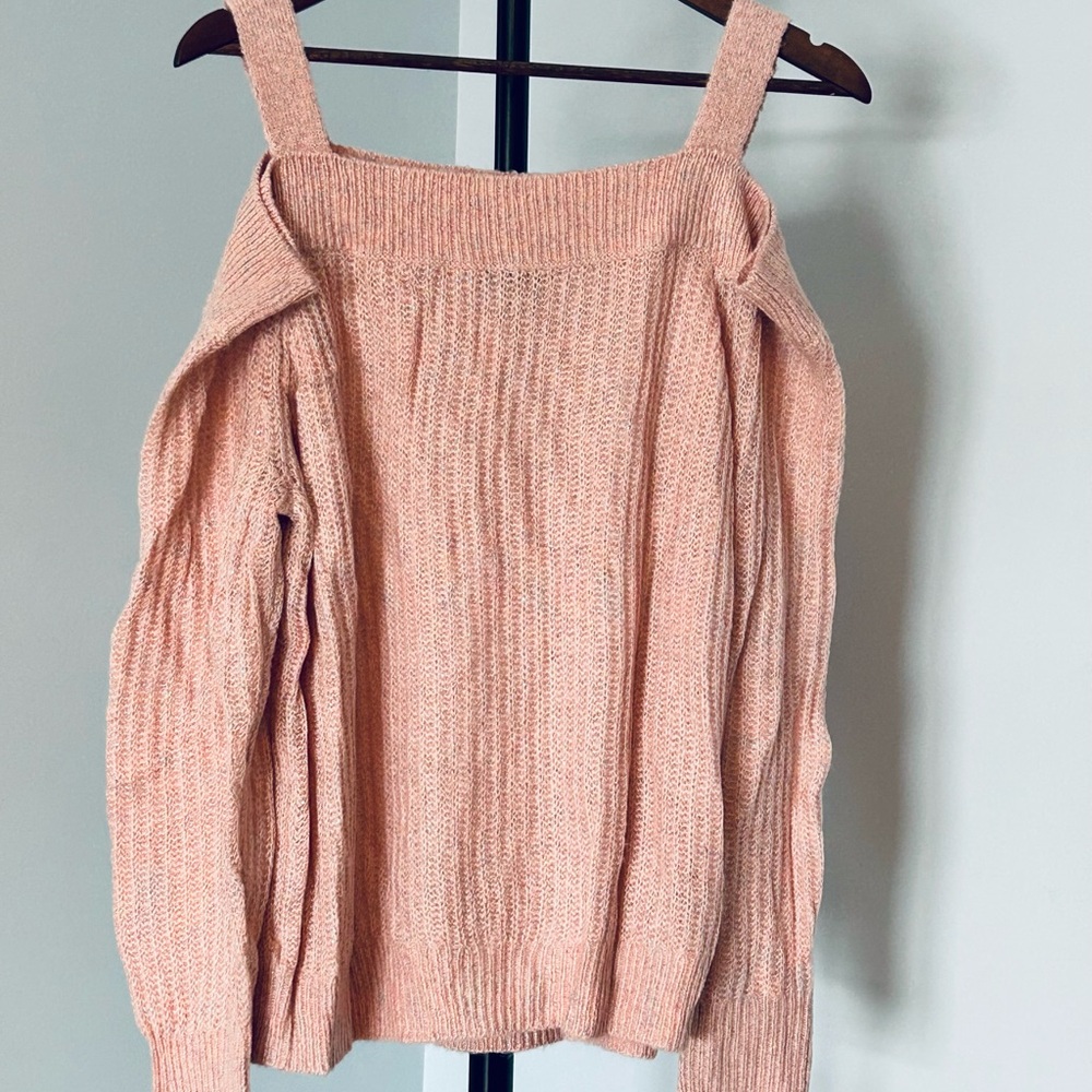 INC International Concepts Pink Off-the-Shoulder Sweater